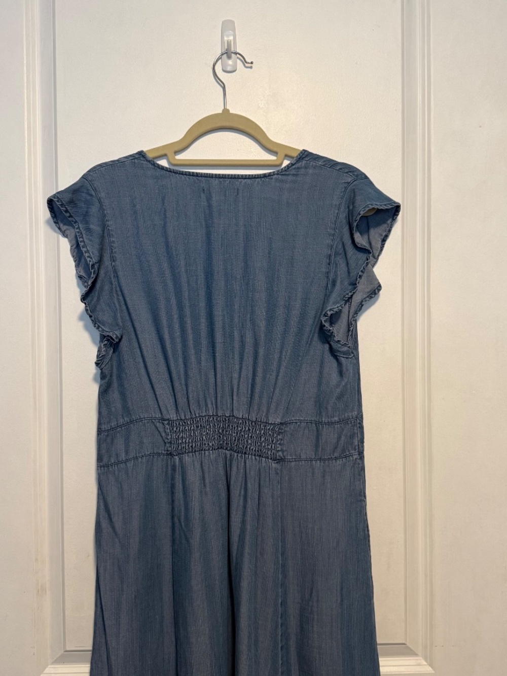 Marine Layer Camila Chambray Button Front Midi Dress Size XL - Picture 12 of 16